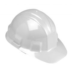 White Hard Hat with Ratchet