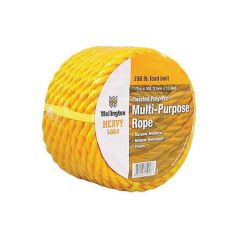 Wellington 1/2" x 50' Twisted Poly Heavy Load Rope, Yellow