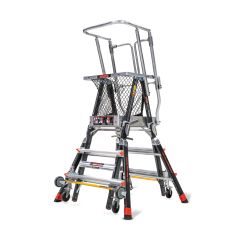 Little Giant 5' Aerial Safety Cage Fiberglass Ladder