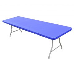 Kwik Covers 6' Rectangle Royal Blue Table Cover - Bulk 100 Count