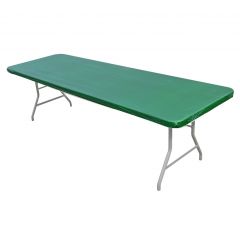 Kwik Covers 6' Rectangle Hunter Green Table Cover - Bulk 100 Count