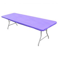 Kwik Covers 6' Rectangle Purple Table Cover - Bulk 100 Count
