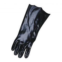 PVC Coated 14" Smooth Finish Black Gauntlet Gloves