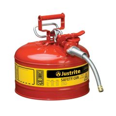Justrite Type II 2.5 Gallon Red Steel Safety Gas Can, 7225120