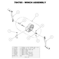 784785Sumner 2412 Contractor Lift Winch Assembly, 784785