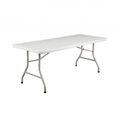 6' Lightweight Rectangular Folding Table, 2 Count