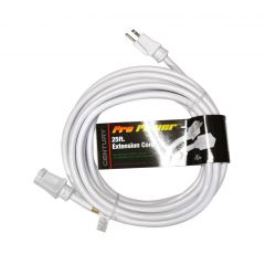Pro Power Heavy Duty 25' White Extension Cord