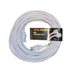 Pro-Power 50' 12/3 Non-Lighted White Extension Cord