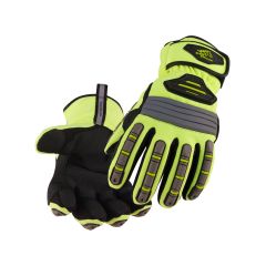 ToolHandz Water Resistant, Hi-Vis Winter Mechanics Gloves, Large