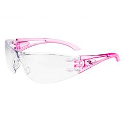 Radians Optima Pink Frame Safety Glasses, Clear Lens