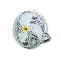 J&D 14" Indoor/Outdoor Tent Pole Fan, Epoxy Coated White, POW14