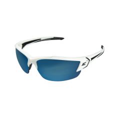 Edge Eyewear Khor G2, White Frame, Aqua Precision Blue Mirrored Lens