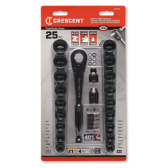 Crescent X6 25 Piece Ratchet and Socket Set