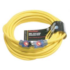 ProStar 50' Lighted, Heavy Duty Yellow Extension Cord