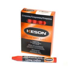 Keson Red Lumber Crayons, Box of 12