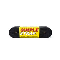Simple Strap Rubber Tie Down, 2MM x 20', Black