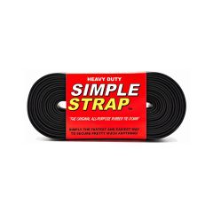 Simple Strap Rubber Tie Down, 3MM x 20', Black